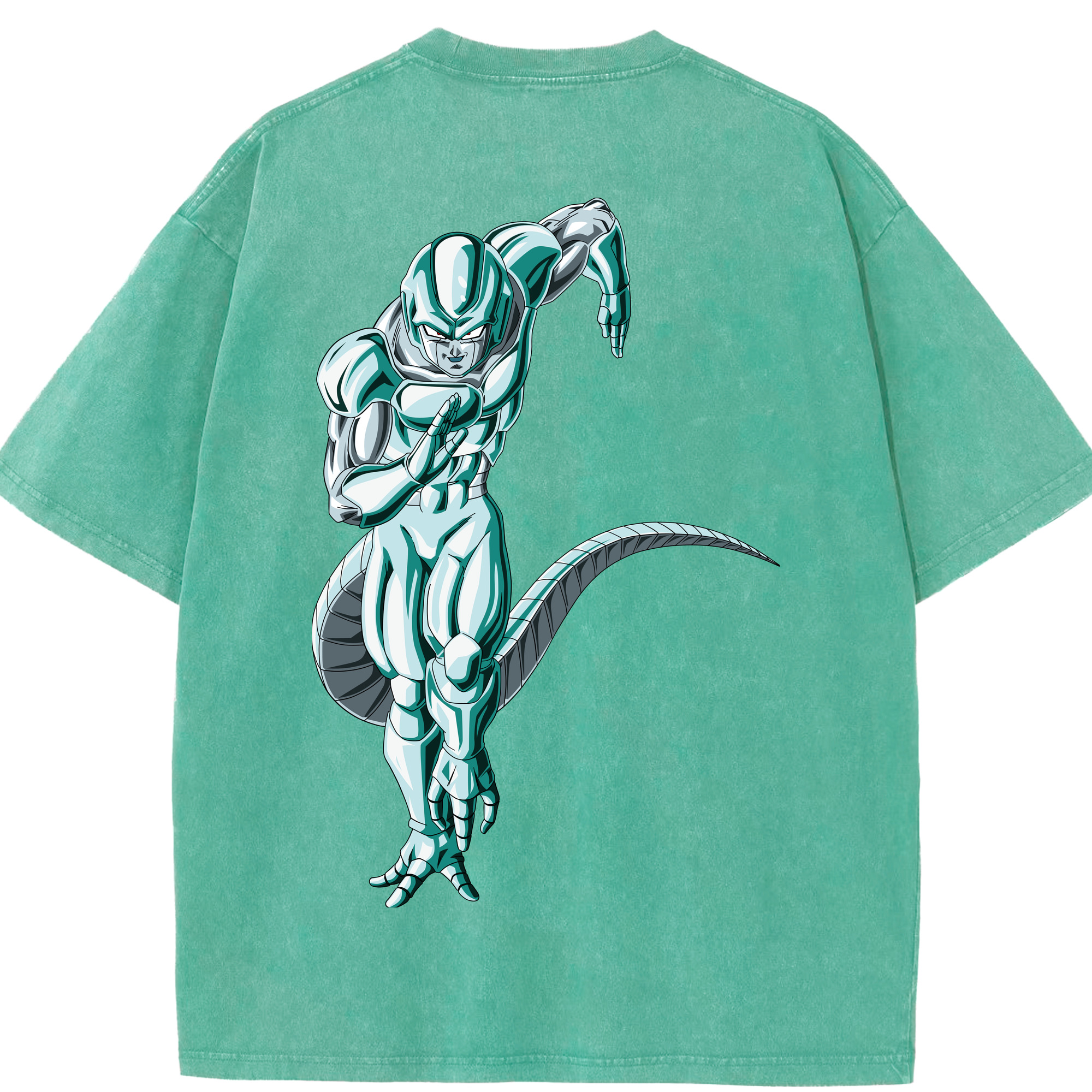 （画像用） ドラゴンボール フリーザ DRAGON BALL Frieza 綿100% ヴィンテージ風 半袖Tシャツ（背面プリント）